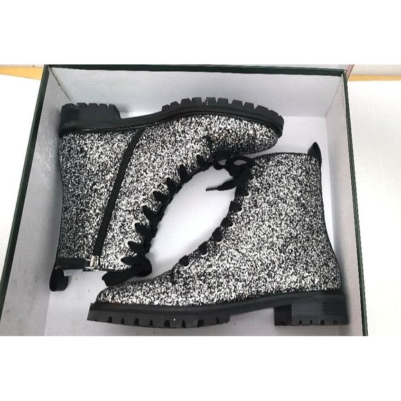 Kate Spade Women's Jemma Black Silver Glitter Fashion Boots Size 9 NIB MSRP 289 - Picture 9 of 12